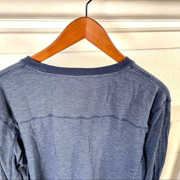 7 for Mankind Men’s blue stripe long sleeved shirt - Picture 6 of 6